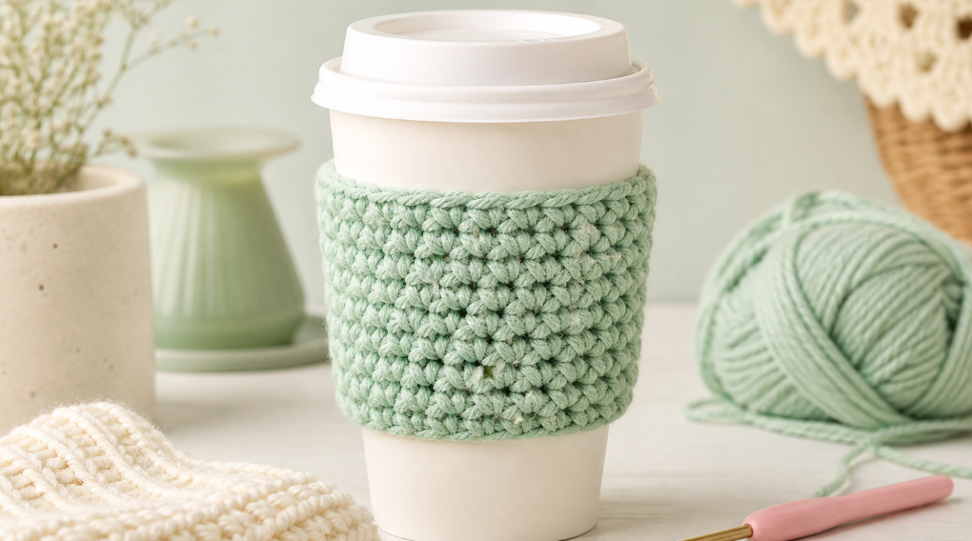 Basic Cup Sleeve – Crochet Your First Cozy video cover